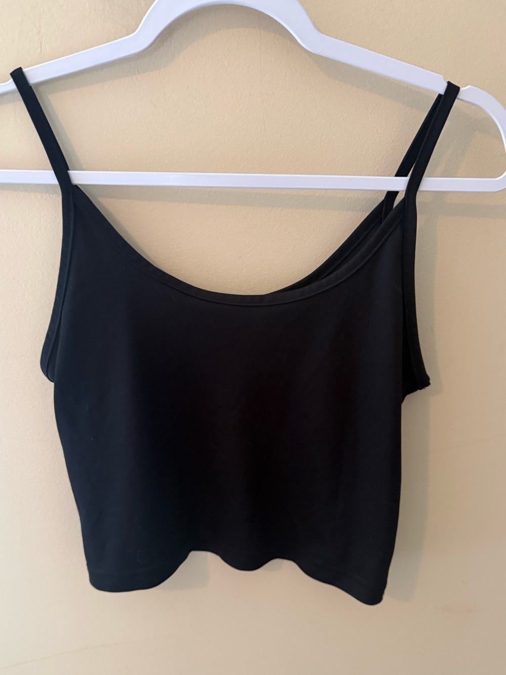 Vintage YK clothing cropped black tank made in USA size juniors large